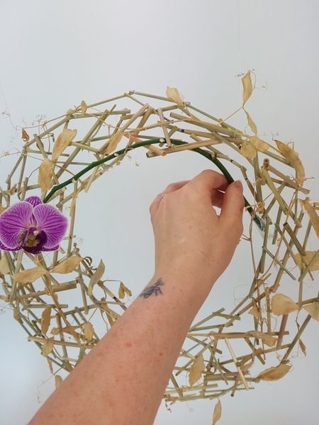 Add in the fresh flowers Add in the fresh flowers
