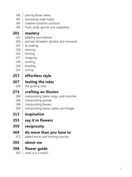 Contents Page The effortless floral craftsman by Christine de Beer page 7 Contents Page The effortless floral craftsman by Christine de Beer page 7