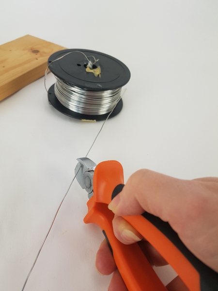 Cut wire at a sharp angle