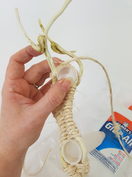 Add the last tube and continue the winding pattern Add the last tube and continue the winding pattern