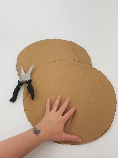 Cut two disks from cardboard Cut two disks from cardboard