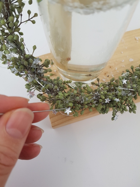 Add a few sparkling crystal beads. Add a few sparkling crystal beads.
