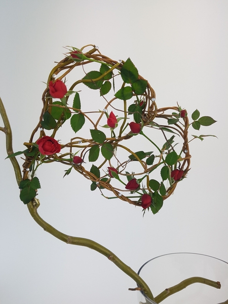 Heart shaped red roses for Valentines day Heart shaped red roses for Valentines day