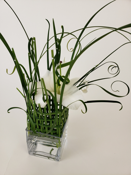 Lily and lily grass floral design