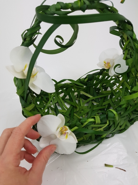 Add the fresh flowers Add the fresh flowers