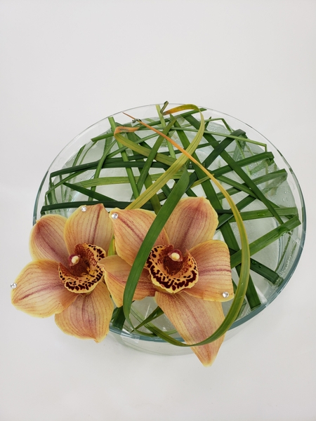 Can you see the tiny hint of Sunshine on the tips of the grass floral art design Can you see the tiny hint of Sunshine on the tips of the grass floral art design