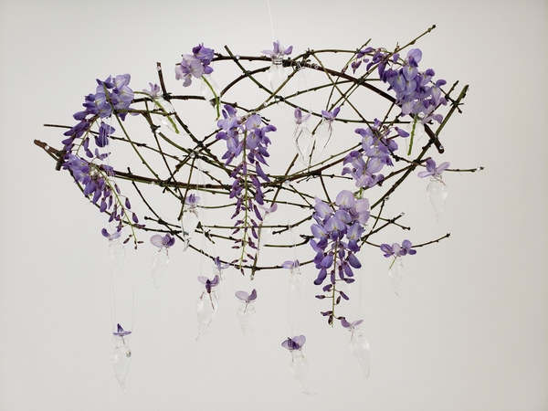 Just Like Wisteria Rain floral art design