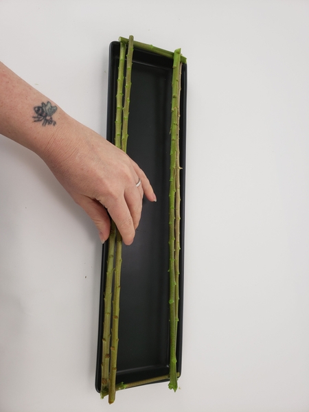 Each time you add a new layer of stems place it slightly inward Each time you add a new layer of stems place it slightly inward