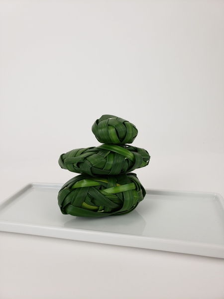 Stacked pebbles for floral designs Stacked pebbles for floral designs