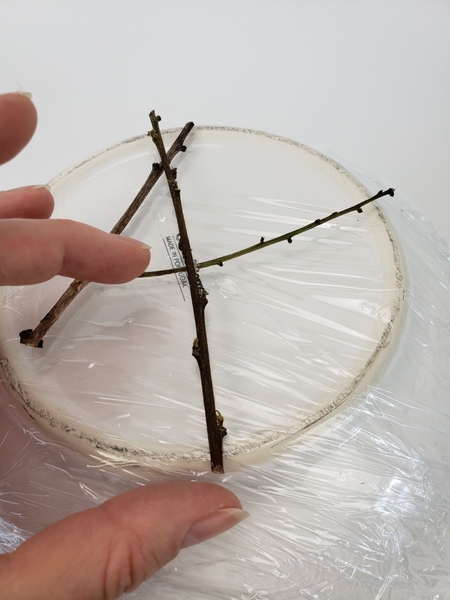 Cut a few sturdy twigs into snippets Cut a few sturdy twigs into snippets