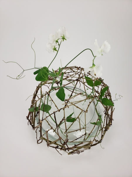 Twig dome for a summer floral design Twig dome for a summer floral design
