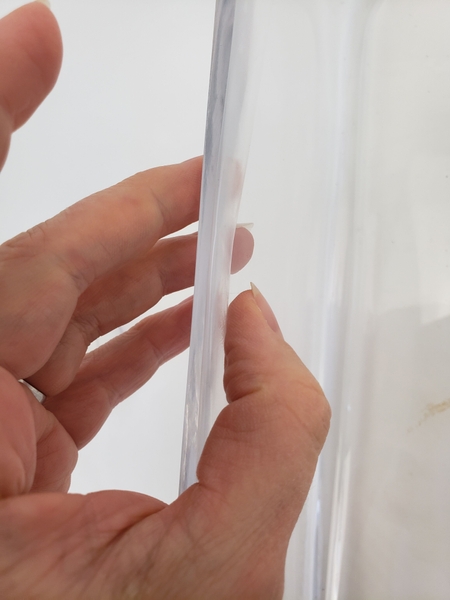 Roll the tape all the way around the container Roll the tape all the way around the container