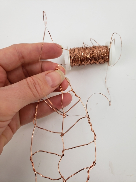For my leaf I re-purposed copper wire For my leaf I re-purposed copper wire
