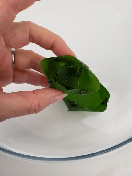 Place a small pocket into a medium pocket Place a small pocket into a medium pocket