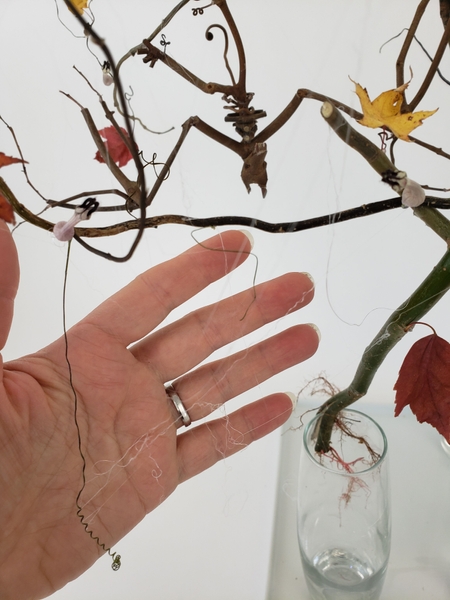And finish the design with some spider webs, fine tendrils and succulent flowers And finish the design with some spider webs, fine tendrils and succulent flowers