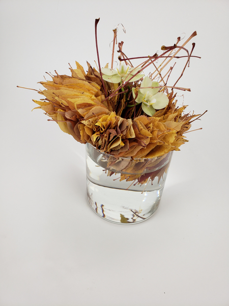 Autumn leaf Fall craft flower arrangement