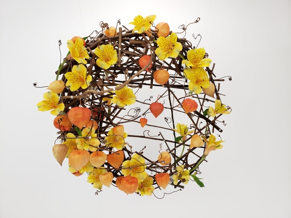 Cross-hatch a Shadow Bright Autumn floral art design Cross-hatch a Shadow Bright Autumn floral art design