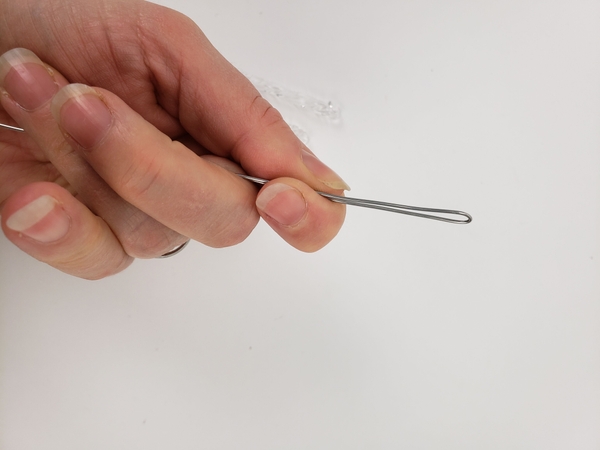 Bend the wire in a sharp hairpin Bend the wire in a sharp hairpin