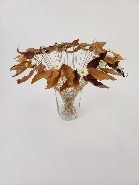Dance lessons from the Autumn leaves floral art design