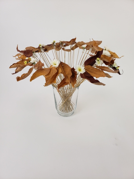 Dance lessons from the Autumn leaves floral art design