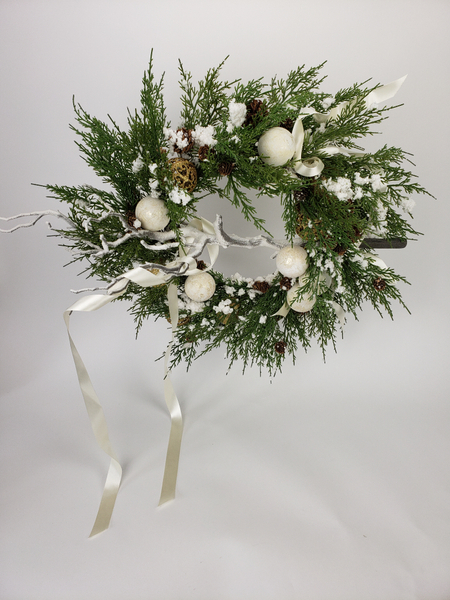 How to give a shop bought artificial wreath a high end designer look