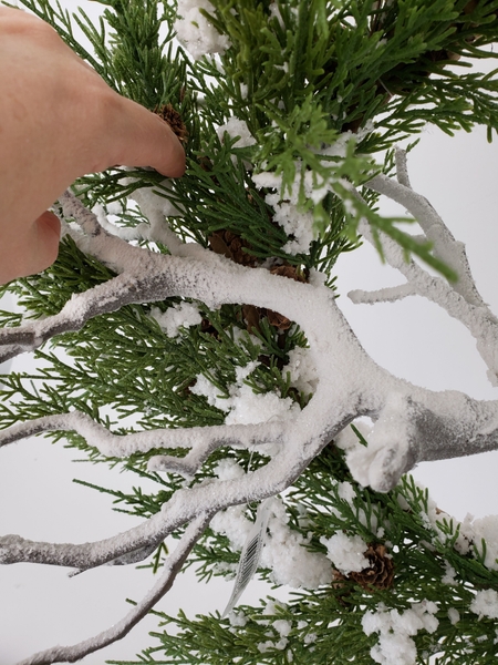 Like the artificial snow on this branch for example Like the artificial snow on this branch for example