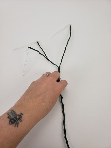 My wired and taped icicle branch My wired and taped icicle branch