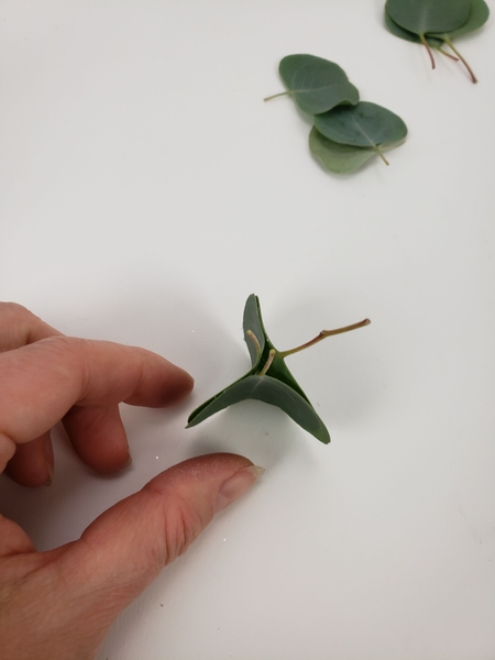 And glue the third leaf to the first and second one And glue the third leaf to the first and second one