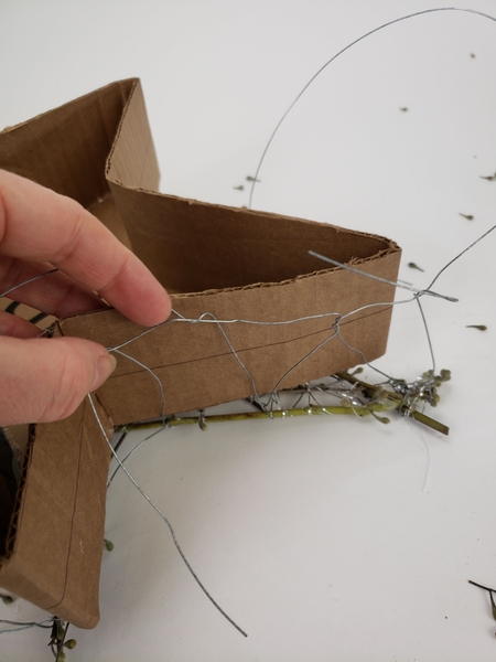 Extend the wire ends to the sides and connect with a new piece of wire Extend the wire ends to the sides and connect with a new piece of wire