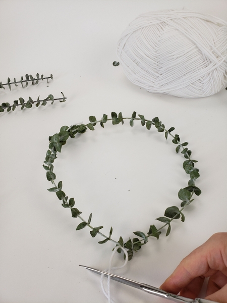 Measure out the size of the wreath you want Measure out the size of the wreath you want