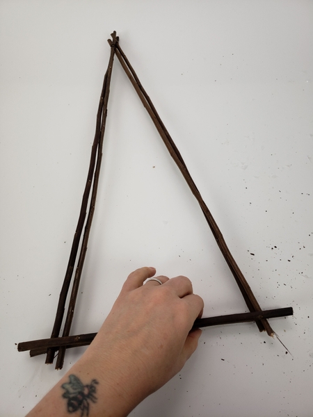 Measure the second twig triangle to be as close to an exact match as possible Measure the second twig triangle to be as close to an exact match as possible