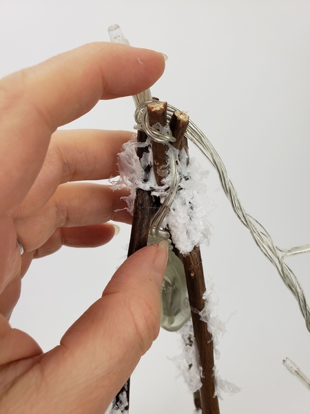 Start weaving in the Christmas lights Start weaving in the Christmas lights