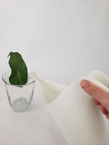 Fill the vase with water Fill the vase with water