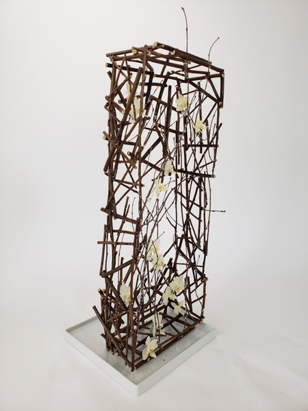 Reusable Twig armature for a long lasting floral display at an event Reusable Twig armature for a long lasting floral display at an event