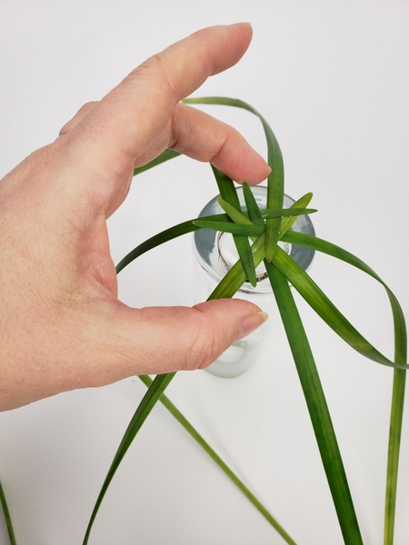 Start to weave in grass Start to weave in grass