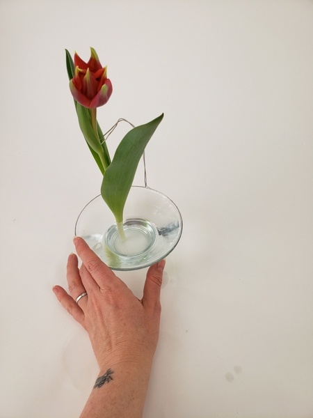 Fill the container with water Fill the container with water