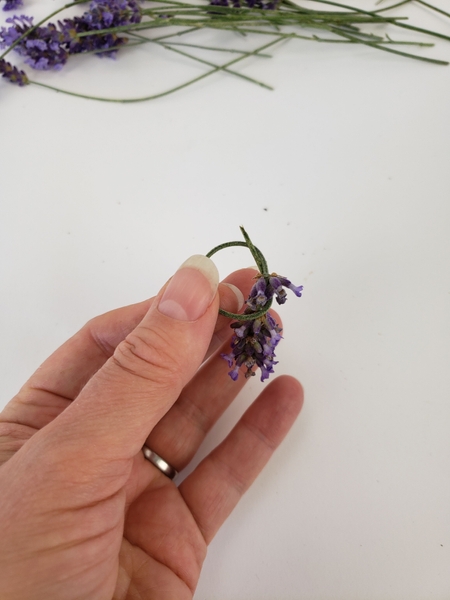 If the stem is short make the knot catch in the flower If the stem is short make the knot catch in the flower