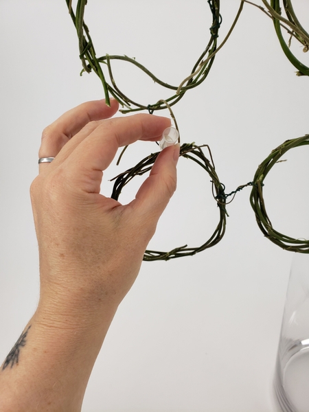 Glue in the water tubes to keep your flowers hydrated