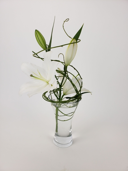 How to design a lily stem in a vase How to design a lily stem in a vase