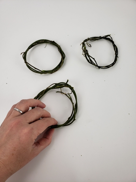 Weave a third wreath exactly the same size as the two before