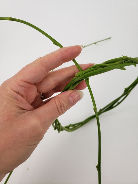 Wiggle another vine through the wreath Wiggle another vine through the wreath