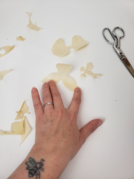 Cut out the orchid shape Cut out the orchid shape